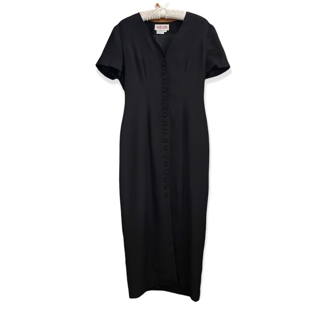MAGGY LONDON, classic black dress, vintage, size 8